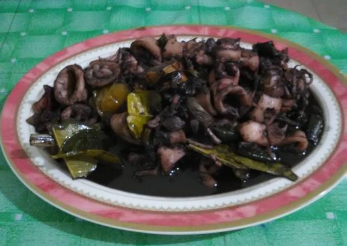 Cumi kuah hitam (sederhana)