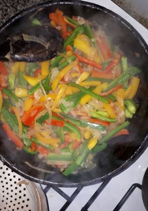 Una foto de Relleno de verduras para tacos #Cocina Saludable