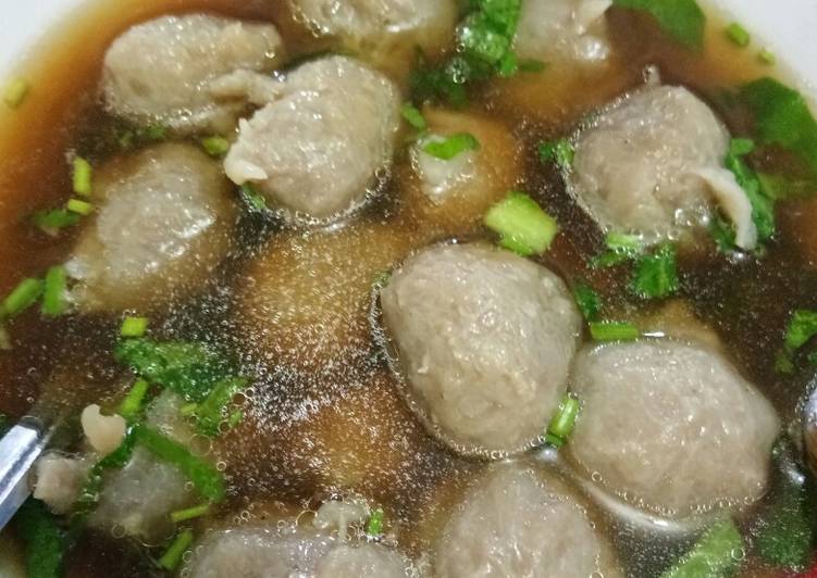 Resep Bakso sapi rumahan ala uswa // (1) yang Enak