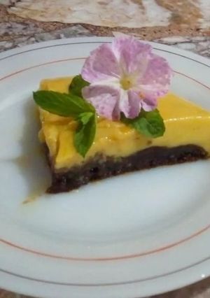Una foto de Chocoflan sin tacc