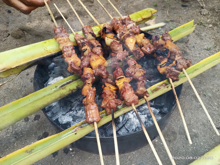 Anti Ribet, Memasak Sate Daging Sapi, nanas, bawang bombai, Bumbu Lezat Ekonomis Untuk Jualan