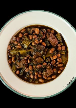 عکسی از دستور 🍀خورش کرفس با لوبیا چیتی🍀