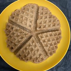 A picture of Whey protien waffles.