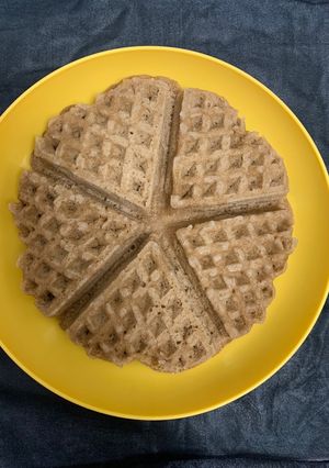 A picture of Whey protien waffles.