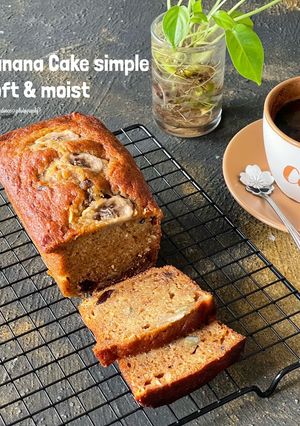 Foto resep Banana cake simple soft & moist/ gluten free