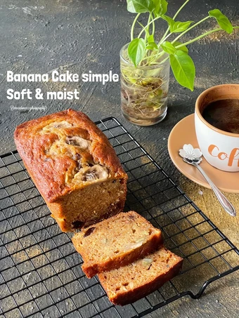 Cara Mudah Membikin Resep Banana cake simple soft &amp; moist/ gluten free yang Uenak Anti Ribet, Menggugah Selera