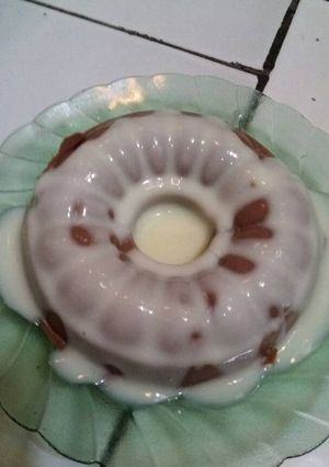 Foto resep Puding roti tawar coklat with fla vanilla