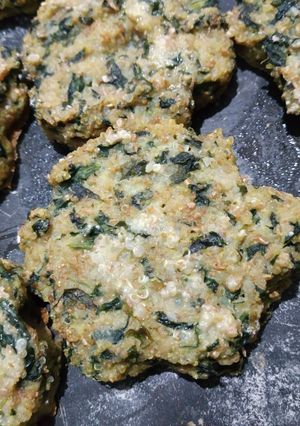 Una foto de Hamburguesas de Quinoa y espinaca
