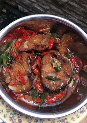 Foto resep Ikan Tenggiri goreng cabe Asam Jawa