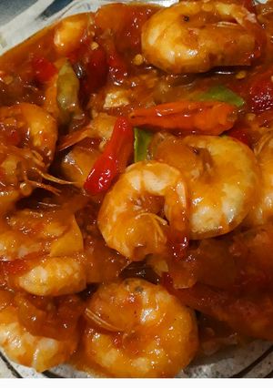 Foto resep Udang saus pedas 🦐