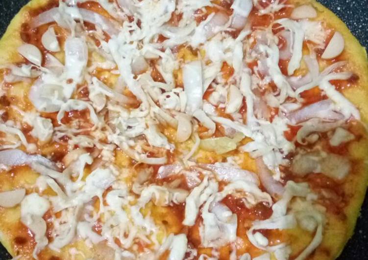 Langkah Mudah untuk Menyiapkan Pizza Labu😊 (tanpa telur) Anti Gagal