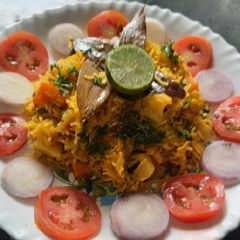 A picture of Vidharbha style Vegetables masala rice.