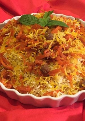 عکسی از دستور هویج پلو