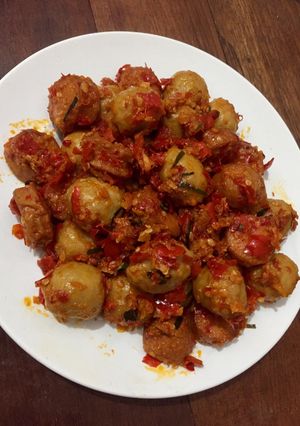 Foto resep Pentol Sosis Pedas Nampol