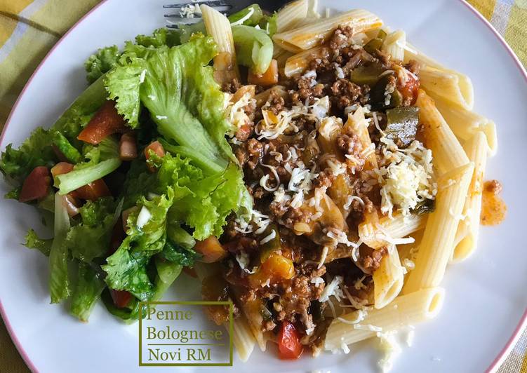 Penne Bolognese with simple salad
