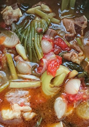 Hình của món Canh thịt bò dưa chua.