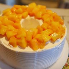 A picture of Mango cake.