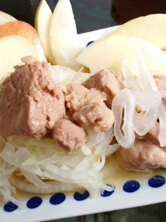 蘋果洋蔥鱈魚肝 的食譜成品照片