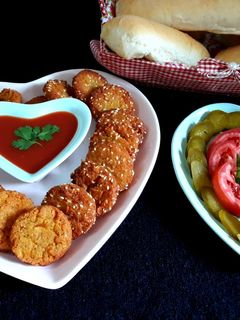 عکسی از دستور فلافل ساده و کنجدی