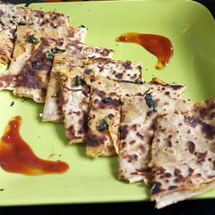 Aloo paratha A picture of Aloo paratha.