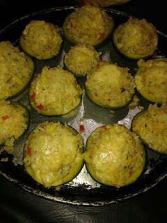Una foto de Zapallitos rellenos de Arroz