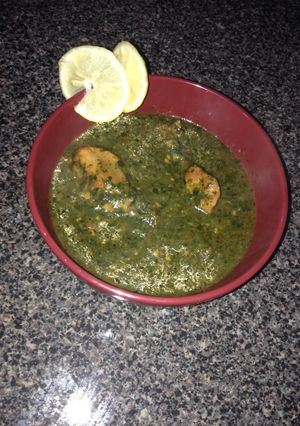 صورة لوصفة ملوخيه سهله بالدجاج