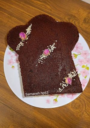 عکسی از دستور کیک کاکائویی اسفنجی 🌺