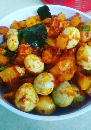 Foto resep Balado Kentang Telur Puyuh