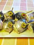 Sardinas marinadas rellenas de queso