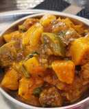 Brinjal potato mint masala