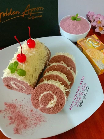 Langkah Gampang Menyiapkan Resep Bolu gulung keju tepung ubi ungu yang  Bikin Ketagihan Anti Ribet, Mantap Sekali