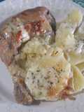Pollo a la crema con papas