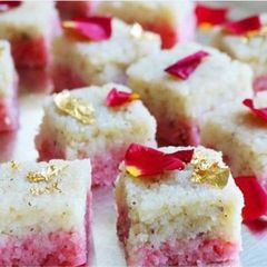 A picture of Fresh Rose Coconut 🥥 Burfi.