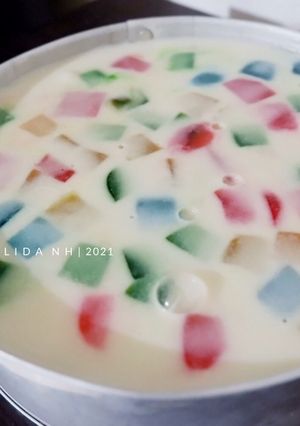 Foto resep Puding Mozaik Rainbow
