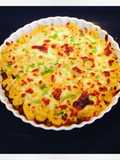 Pastel de macarrones con queso y carne