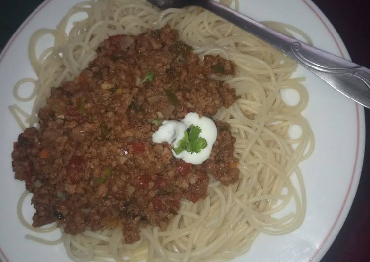 Recipe of Homemade Spaghetti bolognese