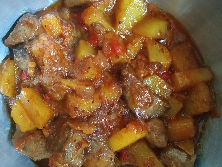 Langkah Gampang Menyiapkan Resep Sambal Goreng Ati Kentang (untuk anak) yang Lezat Sekali Anti Ribet, Mantap