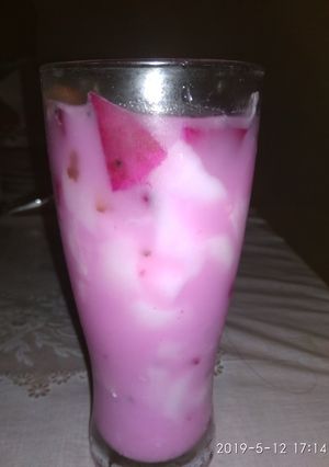 Foto resep Es Kelapa Muda Murni dengan Buah Naga
