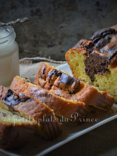 Une photo de Gâteau yaourt façon marbré au chocolat