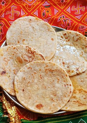A picture of A Fasting Treat with a Twist: Sweet Potato Puran Poli.