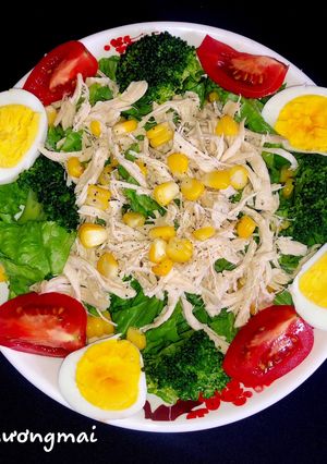 Hình của món Salad ức gà.