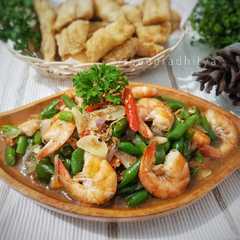 A picture of Tumis buncis udang super simpel "enak".