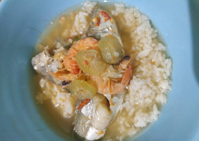 Kuah asem udang dan ikan laut (gelemah)