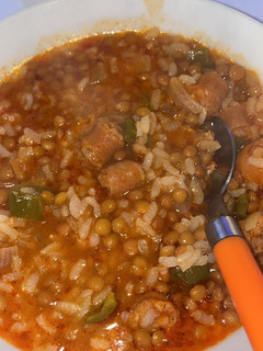 Una foto de Lentejas con arroz