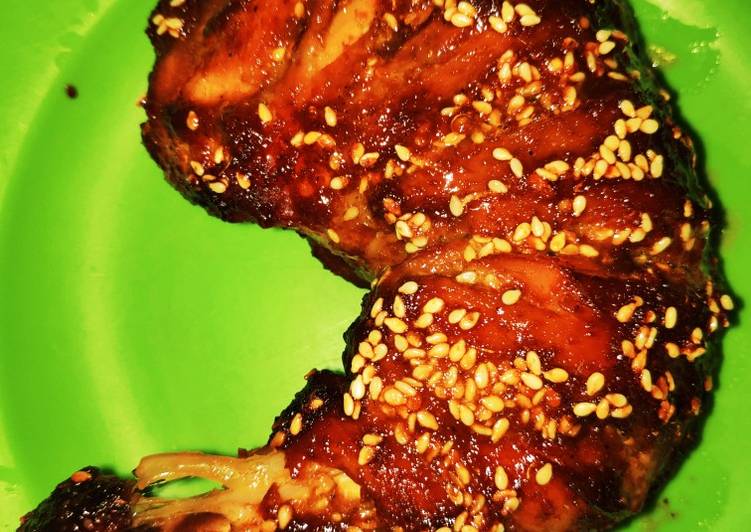 Cara Gampang Menyiapkan Ayam bakar madu mix wijen yang Bisa Manjain Lidah