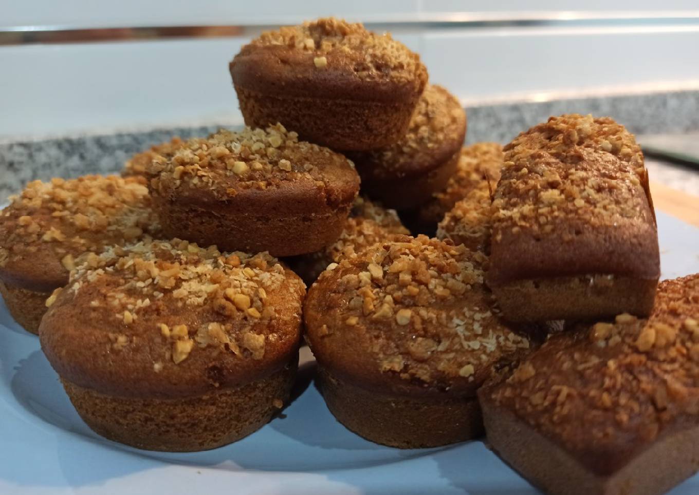 Magdalenas de calabaza con topping de coco y almendra crocantiš