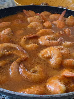 Una foto de Camarones a la diabla