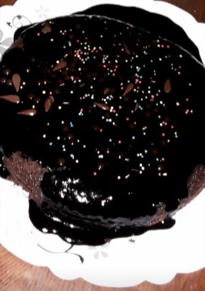 عکسی از دستور کیک خیس شکلاتی