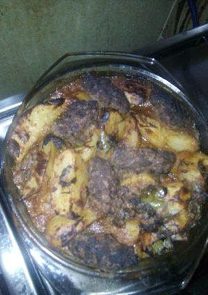 صورة لوصفة طاجن البطاطس بالكفته