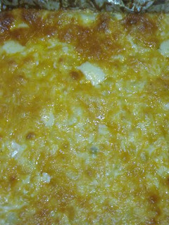 A picture of Cheesy potato casserole.